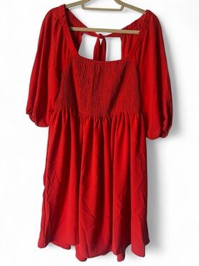 Nasty Gal red mini dress with tie back